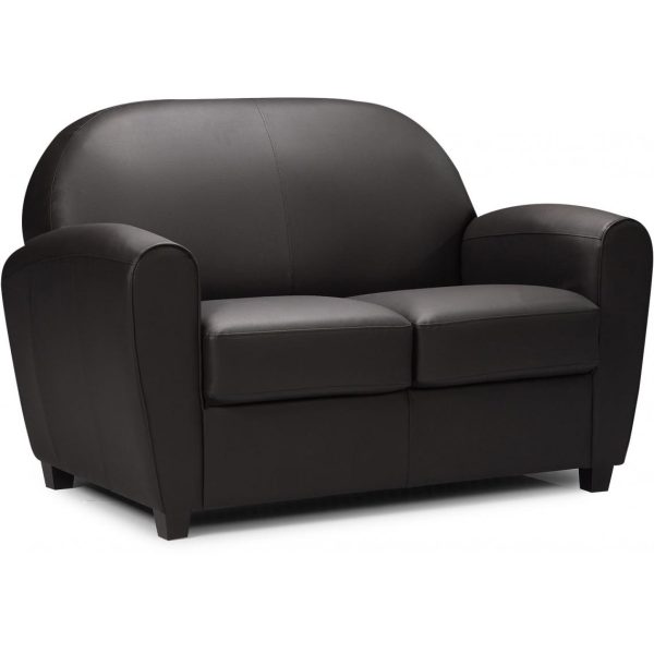 Canapé Club 2 Places Noir HELOISE