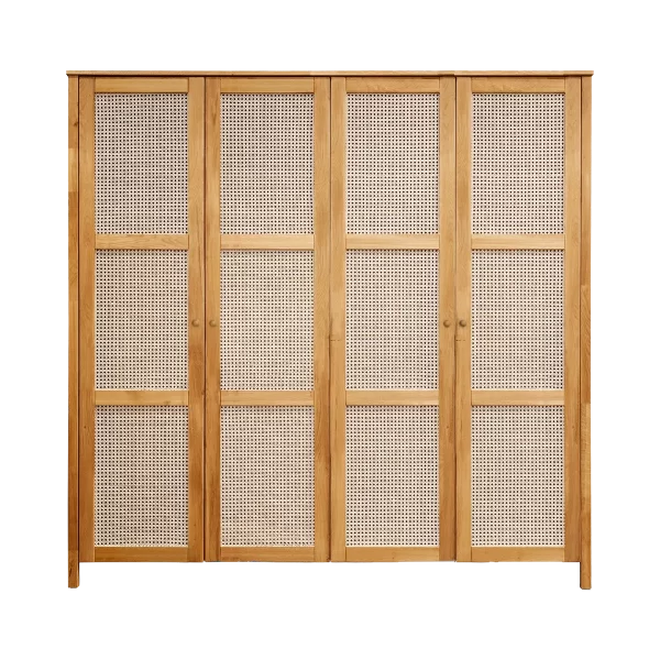 Armoire chêne massif 4 portes Capucine